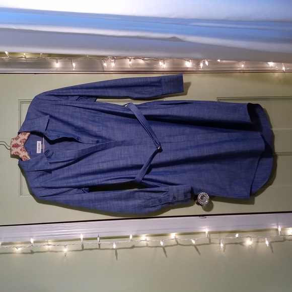 calvin klein chambray shirt dress Chambray Mini Shirt Dress